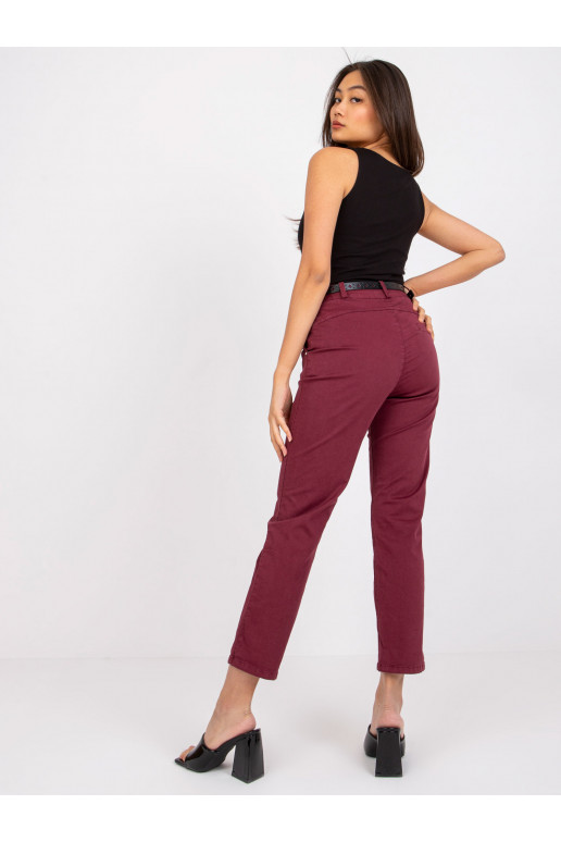 Burgundia püksid Patricia kangast