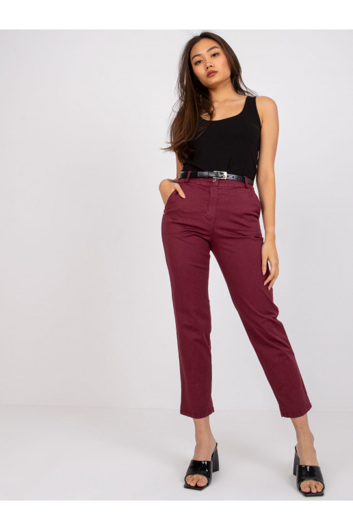 Burgundia püksid Patricia kangast