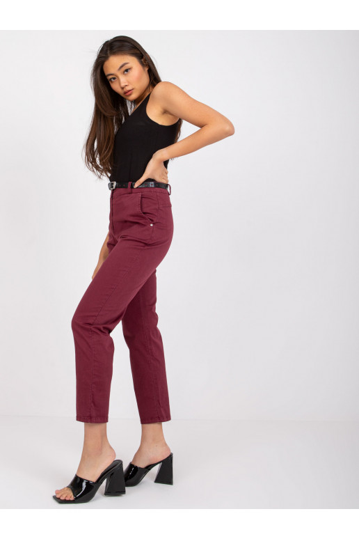 Burgundia püksid Patricia kangast