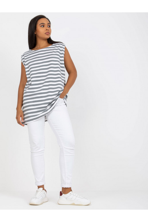 Valge ja hall puuvillane suures...