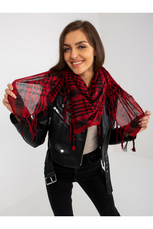 Burgundia ja musta arafatka ruuduline...