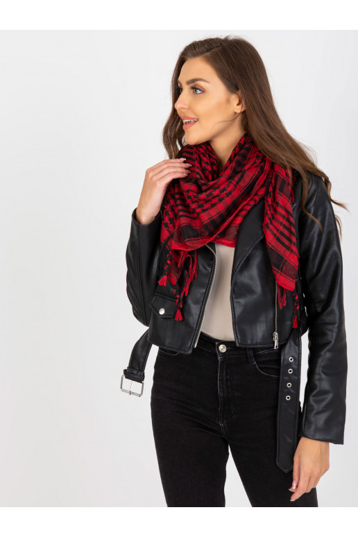 Burgundia ja musta arafatka ruuduline...